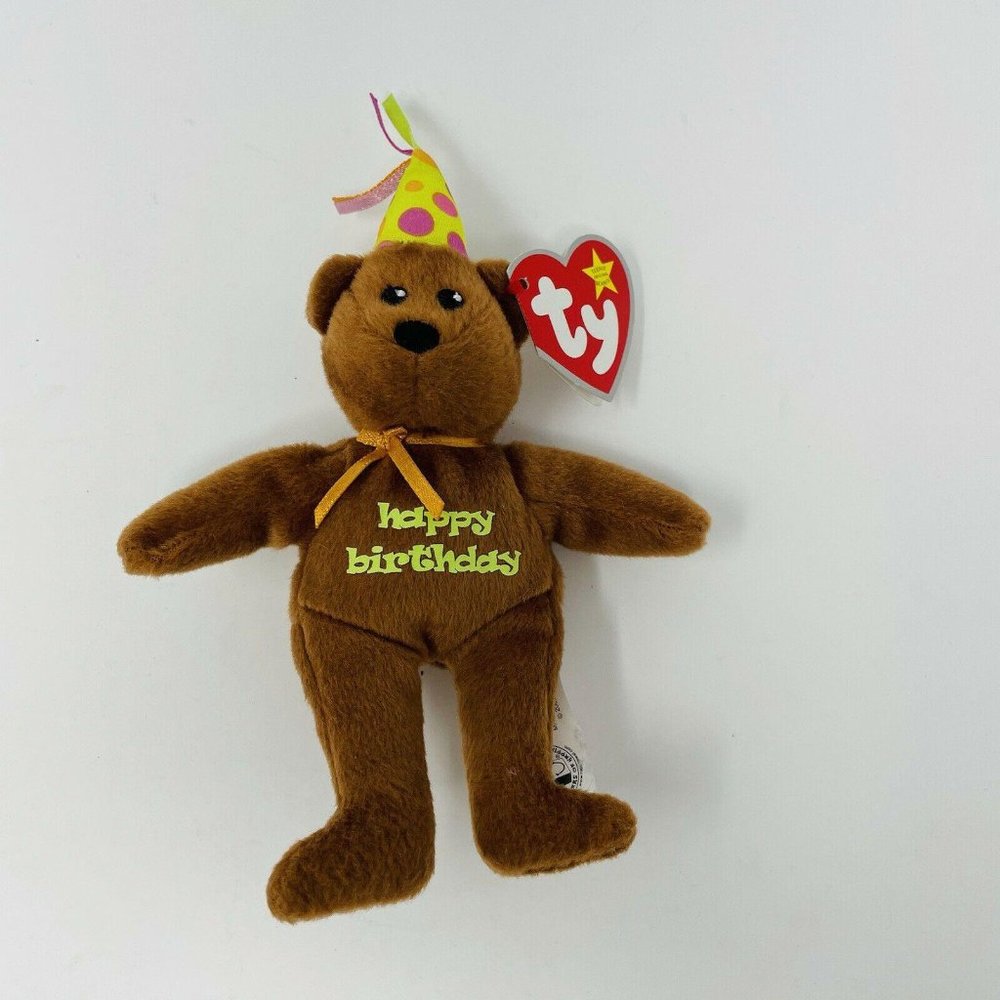 TY Happy Birthday Bear Beanie Babies McDonalds